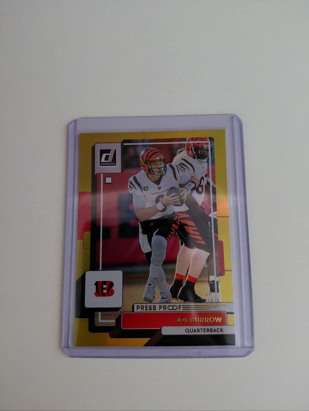 Joe Burrow Press Proof  Card - Yellow
